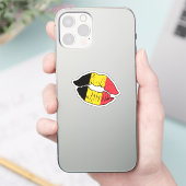 Belgien Liebe Lipstick Aufkleber (Telefon)