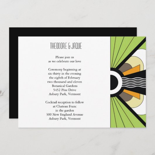 Belgien:Limette Einladung (Vorne/Hinten)