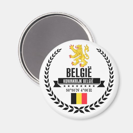 Belgien Magnet (Vorderseite/Rückseite)