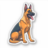 Belgien Malinois (1) Aufkleber (Vorderseite)