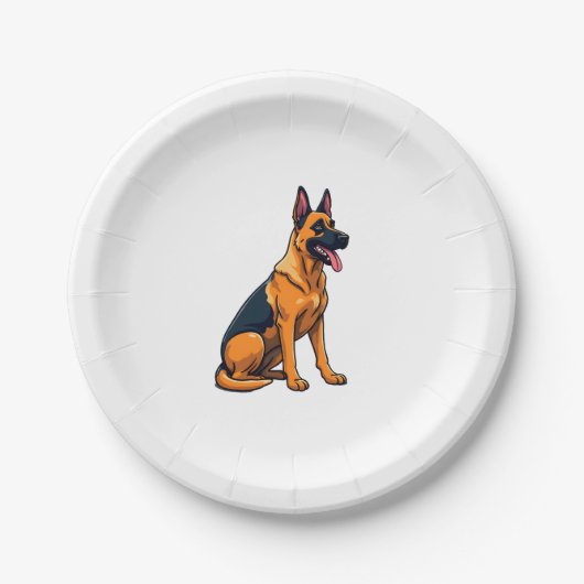 Belgien Malinois (1) Pappteller (Vorderseite)