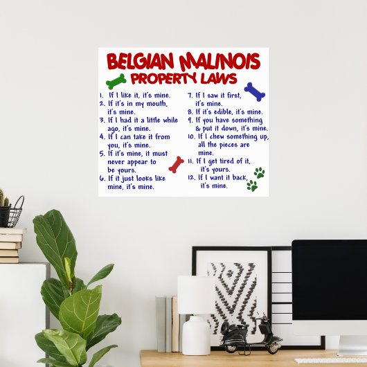 BELGIEN MALINOIS PL2 POSTER (Heimbüro)