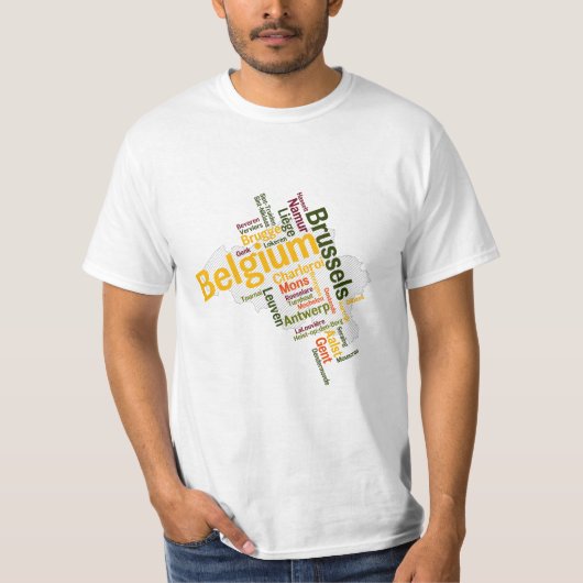 Belgien Map Cities T - Shirts (Vorderseite)