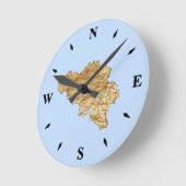 Belgien Map Clock Runde Wanduhr (Winkel)