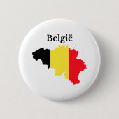 Belgien Map Flag (Niederländisch) Button (Vorderseite)