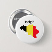 Belgien Map Flag (Niederländisch) Button (Vorne & Hinten)