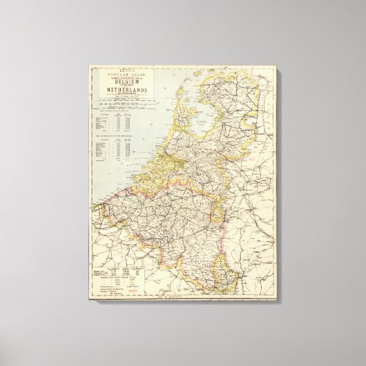 Belgien, Niederlande Leinwanddruck (Vorderseite)