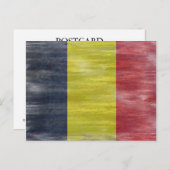 Belgien - Not leidende Flagge Postkarte (Vorne/Hinten)