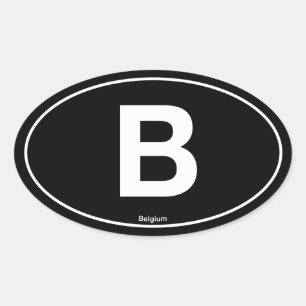 Belgien Oval Ovaler Aufkleber