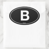 Belgien Oval Ovaler Aufkleber (Tasche)