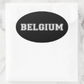 Belgien Ovaler Aufkleber (Tasche)