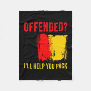 Belgien Patriot Spaß - Offen, ich werde Ihnen helf Fleecedecke