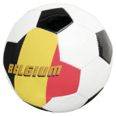 Belgien Patriotische Fußball und belgische Flagge (Dreiviertel)