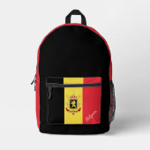 Belgien, patriotischer Rucksack, belgische Flagge  Bedruckter Rucksack (Vorderseite)