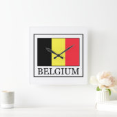 Belgien Quadratische Wanduhr (Zuhause)