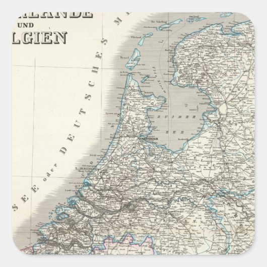 Belgien Quadratischer Aufkleber (Vorderseite)