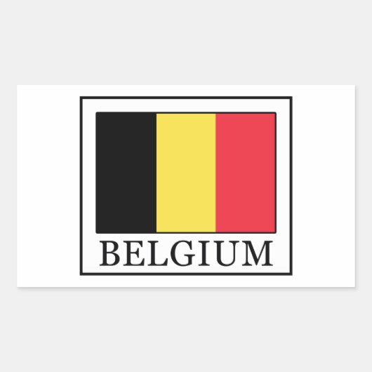 Belgien Rechteckiger Aufkleber (Vorderseite)