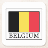 Belgien Rechteckiger Pappuntersetzer (Vorderseite)