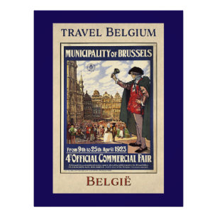 Belgien Reiseplakat (1923) Fotodruck