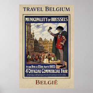 Belgien Reiseplakat (1923) Poster