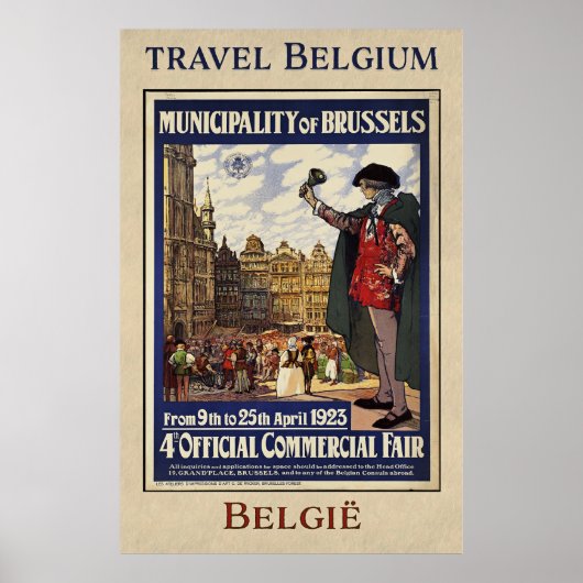 Belgien Reiseplakat (1923) Poster (Vorne)