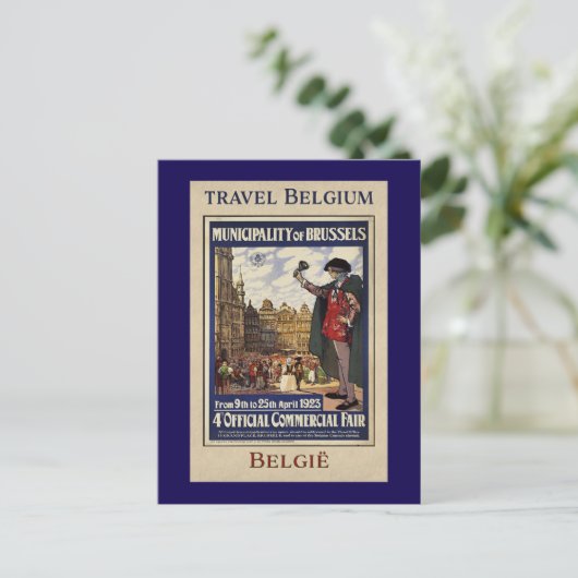 Belgien Reiseplakat (1923) Postkarte (Stehend Vorderseite)