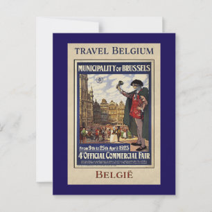 Belgien Reiseplakat (1923) Postkarte