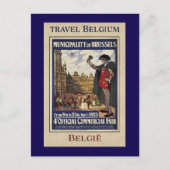 Belgien Reiseplakat (1923) Postkarte (Vorderseite)
