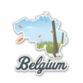 Belgien Reiseplakat. Aufkleber (Vorderseite)