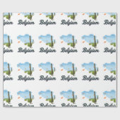 Belgien Reiseplakat. Geschenkpapier (Flach)