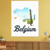 Belgien Reiseplakat. Leinwanddruck (Insitu (Wohnzimmer))