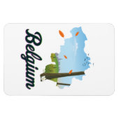 Belgien Reiseplakat. Magnet (Horizontal)