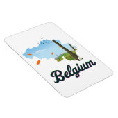 Belgien Reiseplakat. Magnet (Rechte Seite)