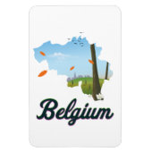 Belgien Reiseplakat. Magnet (Vertikal)