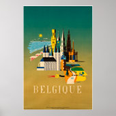 Belgien, Reiseplakat Poster (Vorne)