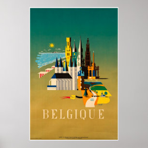 Belgien, Reiseplakat Poster