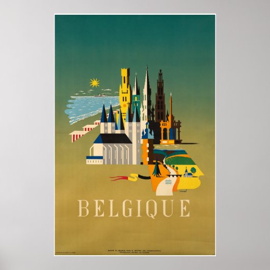 Belgien, Reiseplakat Poster (Vorne)