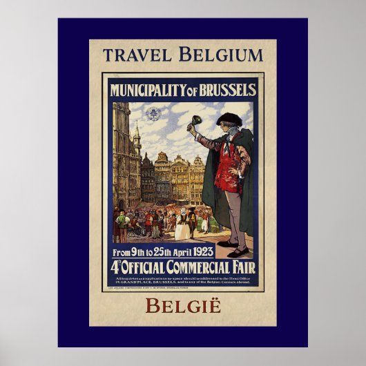 Belgien-Reiseposter (1923) Poster (Vorne)