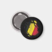 Belgien Rippfahne Magnet (Vorderseite/Rückseite)