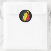 Belgien Rippfahne Runder Aufkleber (Tasche)
