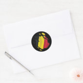 Belgien Rippfahne Runder Aufkleber (Umschlag)