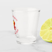 Belgien Rot LOVE Flag Personalisiert  Schnapsglas (Rechts)