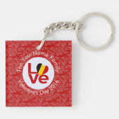 Belgien - Rote LIEBE - Personalisiert Schlüsselanhänger (Rückseite)