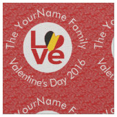 Belgien - Rote LIEBE - Personalisiert Stoff (Nahaufnahme)