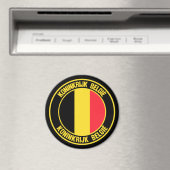 Belgien Runde Emblem Magnet (In Situ (Geschirrspüler))