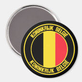 Belgien Runde Emblem Magnet (Vorderseite/Rückseite)