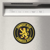 Belgien Runde Emblem Magnet (In Situ (Geschirrspüler))