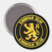 Belgien Runde Emblem Magnet (Vorderseite/Rückseite)