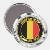 Belgien Runde Emblem Magnet (Vorderseite/Rückseite)