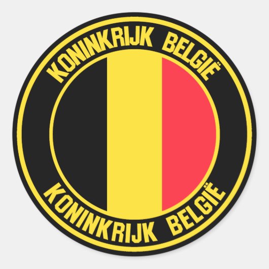 Belgien RundEmblem Runder Aufkleber (Vorderseite)